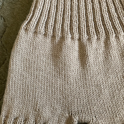 手編み毛糸のパンツ　大人Lサイズ　メリノウール使用 2枚目の画像