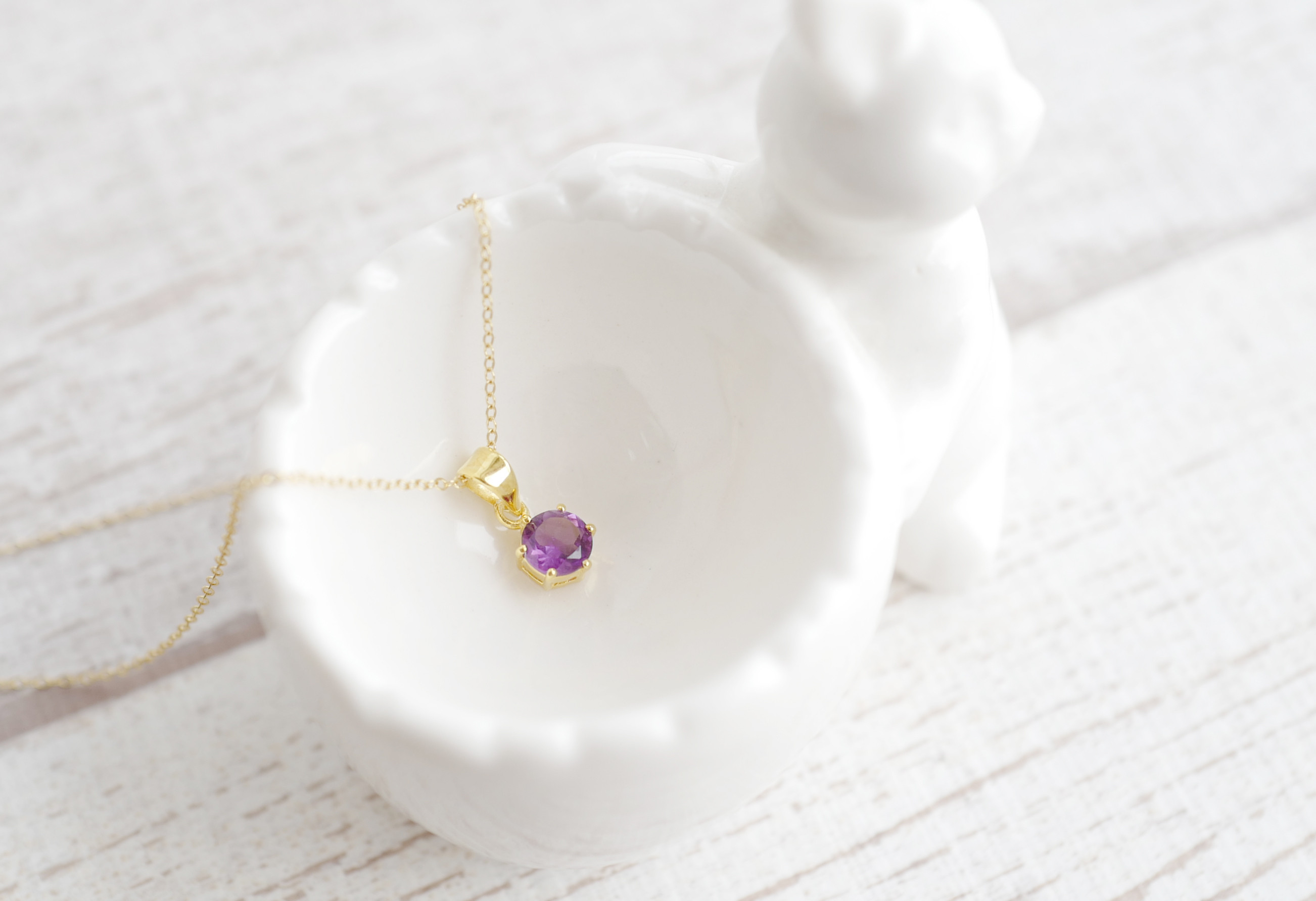 2月誕生石アメジスト　ネックレス