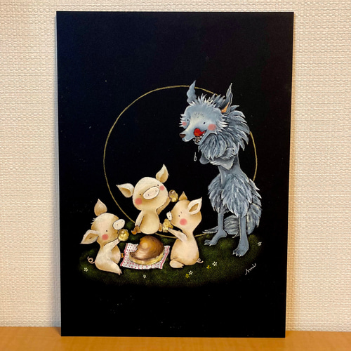 油絵　専用　笑ってる仲良しこぶたたち 油絵専用笑ってる仲良しこぶたたち