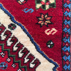 ヤラメ絨毯【40×40】No.13　トライバルラグ・民族系・部族・チェアマット・ベンチ 5枚目の画像