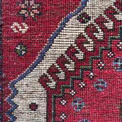 ヤラメ絨毯【40×40】No.13　トライバルラグ・民族系・部族・チェアマット・ベンチ 11枚目の画像
