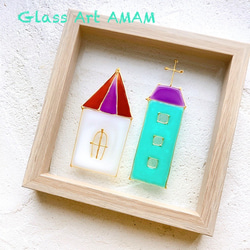 AMAM ガラス プレート 教会　チャペル 1枚目の画像