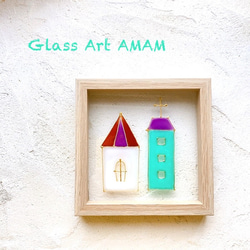 AMAM ガラス プレート 教会　チャペル 2枚目の画像