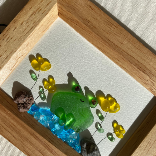 シーグラスアート 紫陽花と雨 - メルカリ