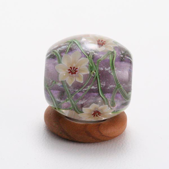 とんぼ玉　ガラス　花とんぼ玉　ツタ 4枚目の画像