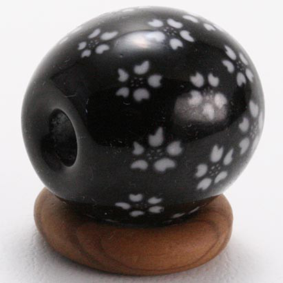 桜　さくら　とんぼ玉　ガラス　花とんぼ玉　白黒　桜