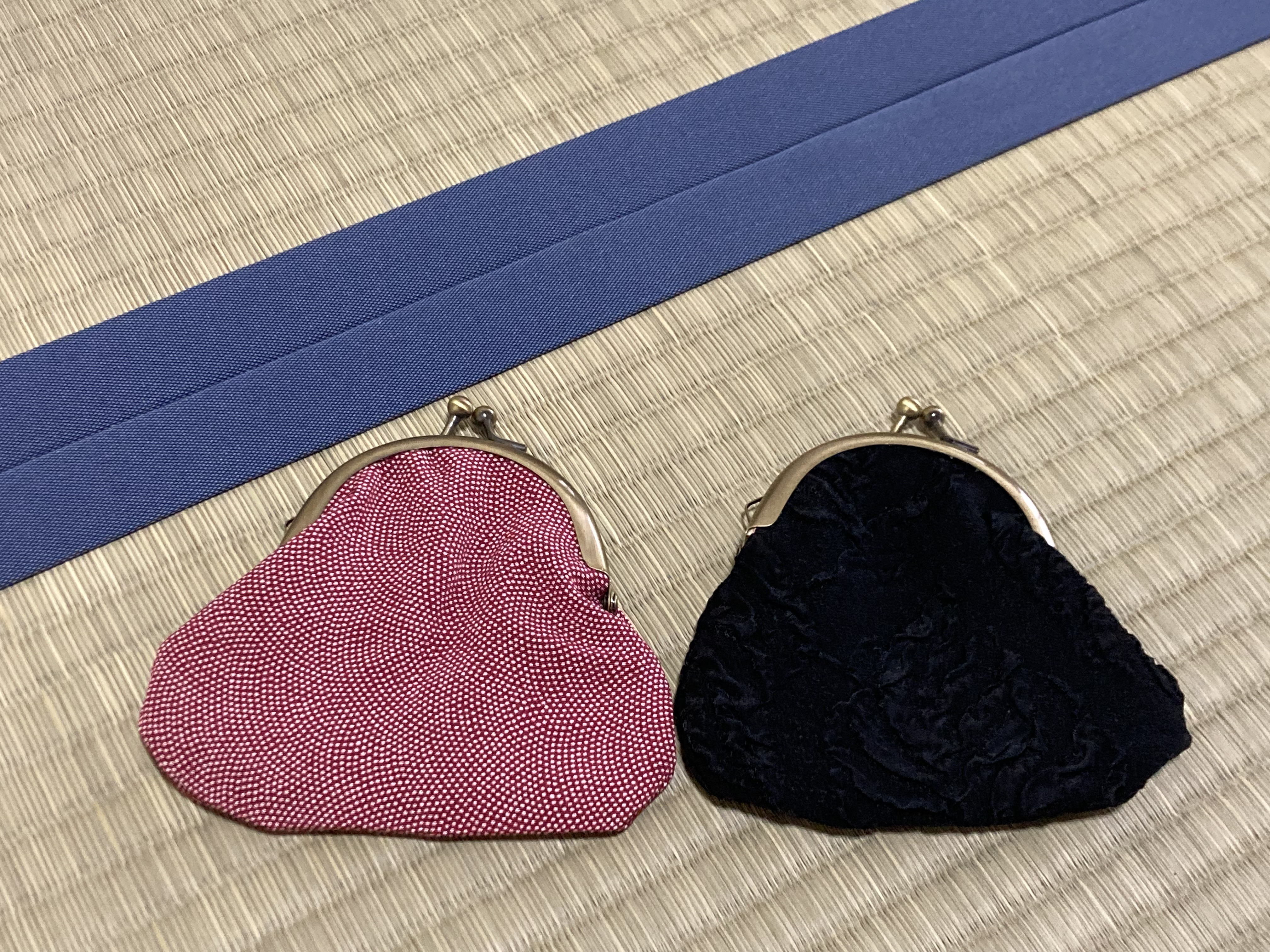 がま口セット　くりりんく 楽天市場】【宅配便専用商品】久留米絣 親子がま口財布 がまぐち