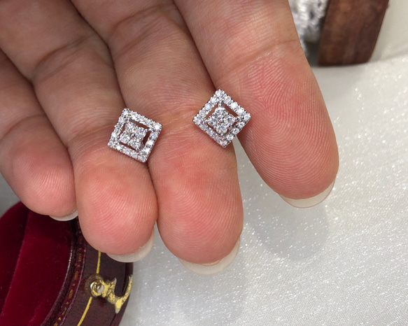 天然ダイヤモンドピアス0.4ct　k18 4枚目の画像