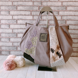❁ハンドメイドになります❁ Cats リネントートバッグ＋おまけ刺繍カード2枚 仕事猫刺繍B4デニムトート ※DANGER※ | -MAKERS ONLINE STORE-