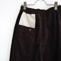 cotton corduroy flag flap pants (dark chocolate) 5枚目の画像