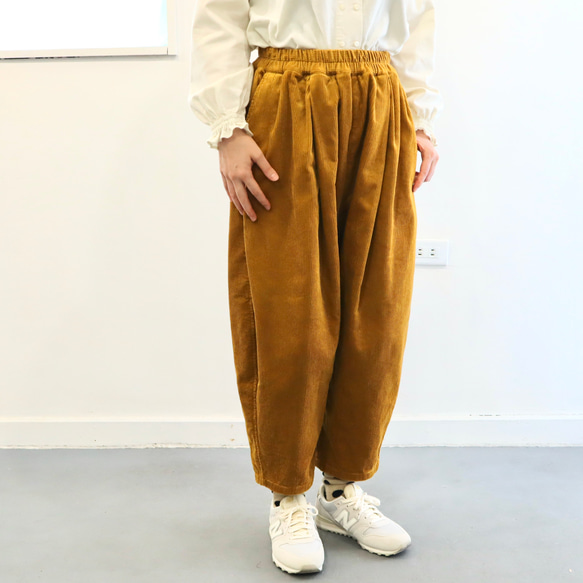 cotton corduroy flag flap pants (dark chocolate) 13枚目の画像