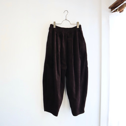 cotton corduroy flag flap pants (dark chocolate) 2枚目の画像