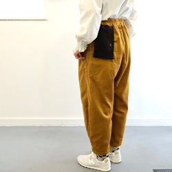 cotton corduroy flag flap pants (dark chocolate) 14枚目の画像