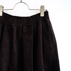 cotton corduroy flag flap pants (dark chocolate) 3枚目の画像