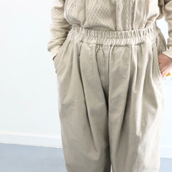 cotton corduroy flag flap pants (fog) 13枚目の画像