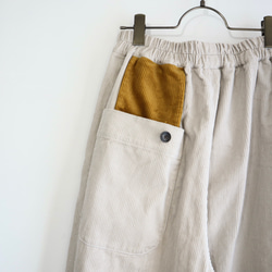 cotton corduroy flag flap pants (fog) 6枚目の画像