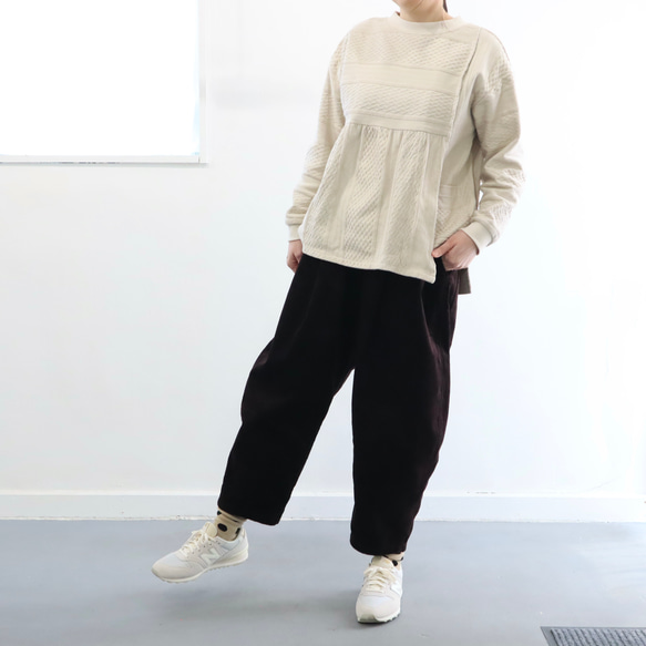 cotton corduroy flag flap pants (fog) 14枚目の画像