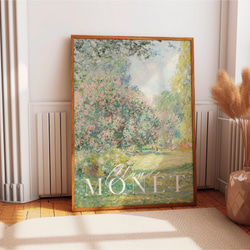 クロード・モネ "Landscape: The Parc Monceau"　アートポスター　インテリアアート　有名絵画 4枚目の画像