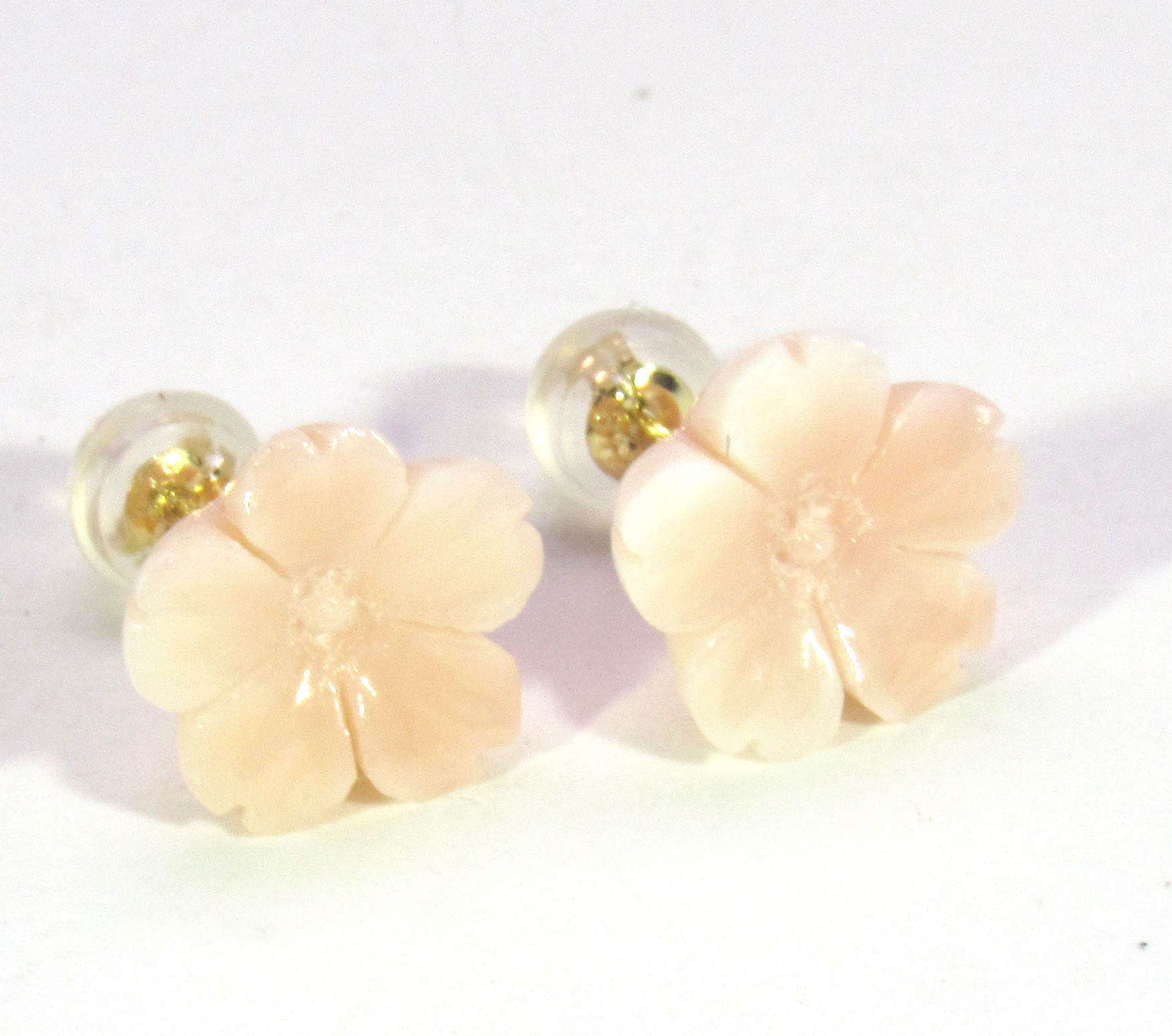 宝石珊瑚　さんご　アクセサリー・ジュエリ－　ピアス　IMG－0769