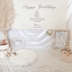 ケーキのバースデータペストリー　名入れ　誕生日タペストリー 13枚目の画像