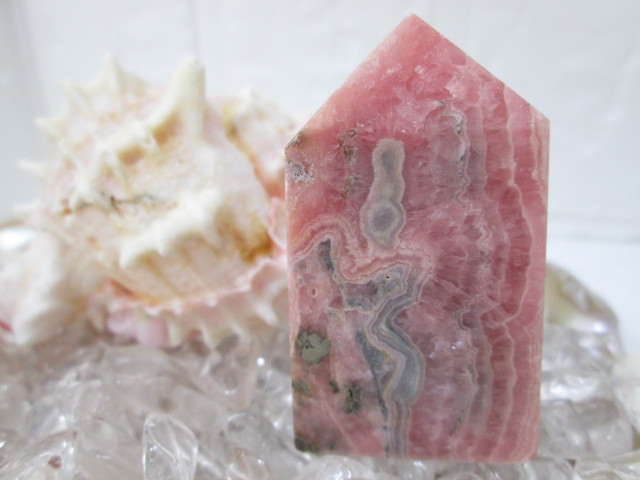 高品質　インカローズ　ロードクロサイト　タワー　六角柱 高品質 インカローズ ロードクロサイト タワー 六角柱