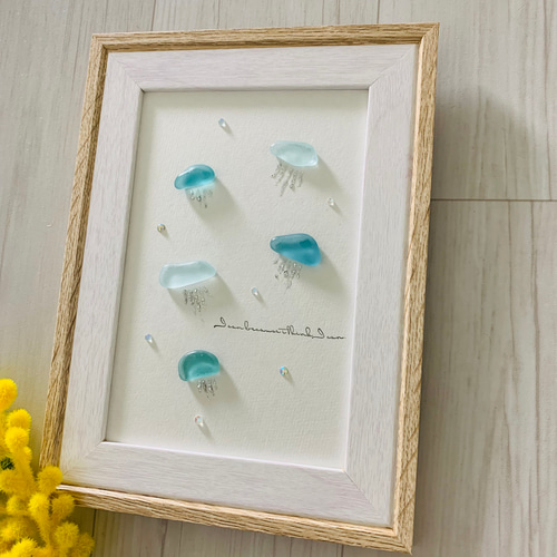 ステラ　オーダー受付　シーグラス／天然石／フレームアート／壁掛け／原画 ステラ様専用 オーダー受付 シーグラス／天然石／フレームアート