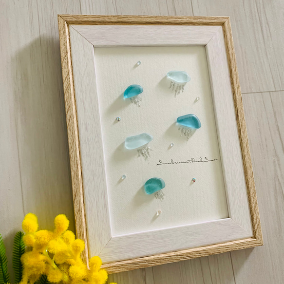 シーグラスアート 清涼 星 インテリア雑貨 壁掛け 贈り物 誕生日プレゼント シーグラスアート 清涼 星 インテリア雑貨 壁掛け 贈り物 誕生日