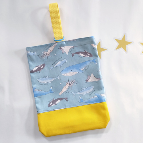 入園入学3点セット☆海の生き物×イエロー レッスンバッグ
