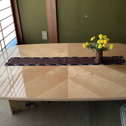 柿しぶ　かすり　両面使用のテーブルセンター　(2) 2枚目の画像
