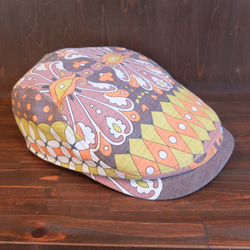 アンティークサーカス柄ハンチング(antique circus pattern hunting cap) 1枚目の画像