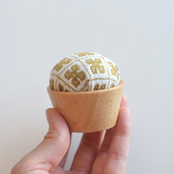 黃色 [Koginzashi] 木碗枕形 第5張的照片