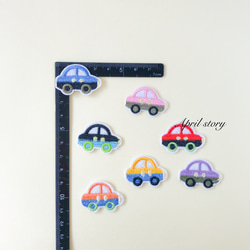 7枚セット/カラフルな車/刺繍ワッペン/アイロン接着 4枚目の画像