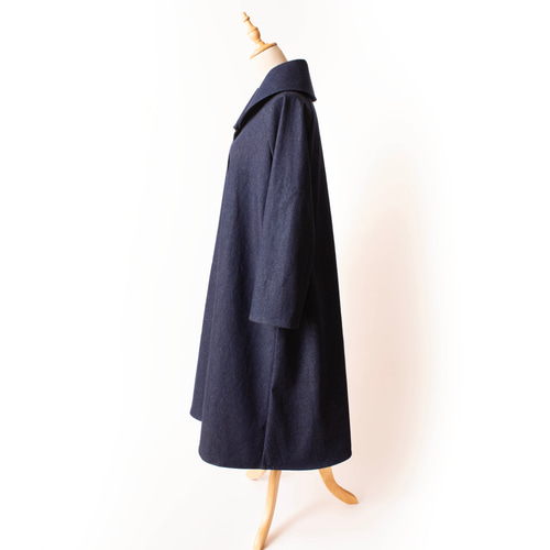 岡山デニム【大人のための可愛いコート】 サイズSML 体形に