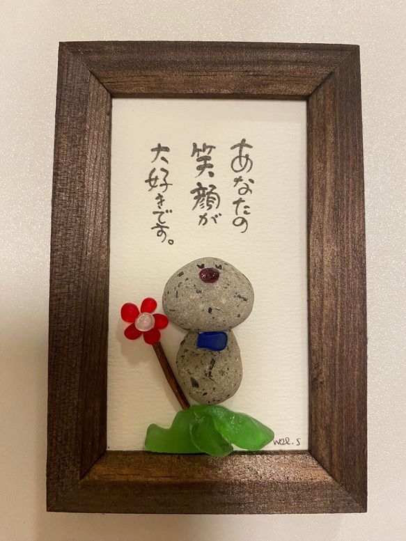 シーグラスアート もうすぐお正月♪ WOL.S シーグラスアート お地蔵さん その他インテリア雑貨 WOL.S