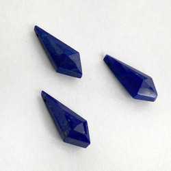 1個】ラピスラズリ 15×6mm アフガニスタン産 縦長ダイヤカット