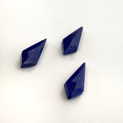 1個】ラピスラズリ 15×6mm アフガニスタン産 縦長ダイヤカット