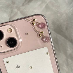 ドットチューリップのiPhoneケース(pink) 3枚目の画像