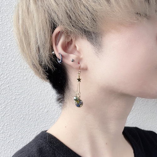 揺れるバラの蕾ピアス(14kgf変更可能） P-227 | schaf* handmade