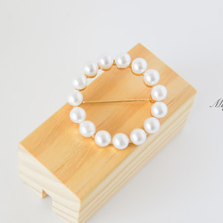 [翌日発送]『上品なパールサークルのブローチ』卒園式　入学式　結婚式　セレモニー　フォーマル 3枚目の画像