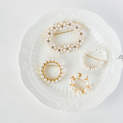 [翌日発送]『上品なパールサークルのブローチ』卒園式　入学式　結婚式　セレモニー　フォーマル 7枚目の画像