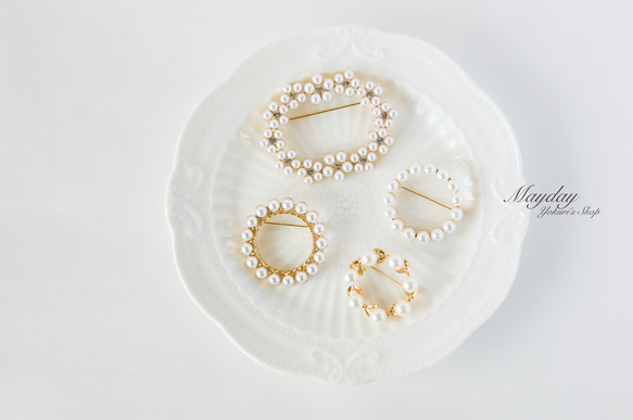 [翌日発送]『上品なパールサークルのブローチ』卒園式　入学式　結婚式　セレモニー　フォーマル 7枚目の画像