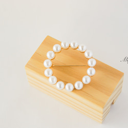 [翌日発送]『上品なパールサークルのブローチ』卒園式　入学式　結婚式　セレモニー　フォーマル 1枚目の画像