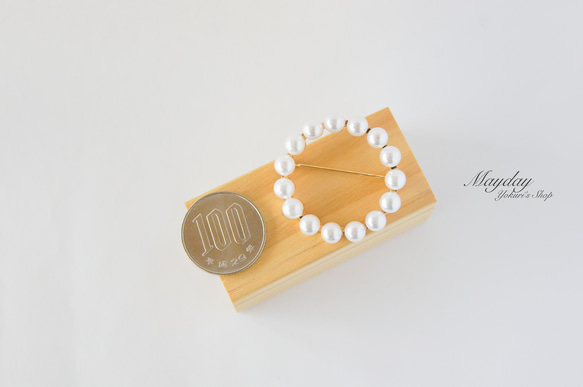 [翌日発送]『上品なパールサークルのブローチ』卒園式　入学式　結婚式　セレモニー　フォーマル 5枚目の画像