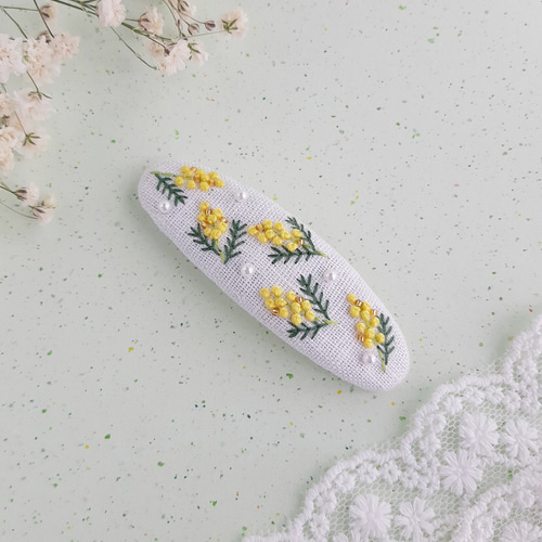 ミモザ☆5センチパッチンピン ミモザ☆5センチパッチンピン ミモザ☆5センチパッチンピン