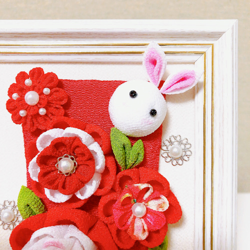 つまみ細工＊パーツ＊うさぎさん＊アレンジ＊ひな祭り＊初節句