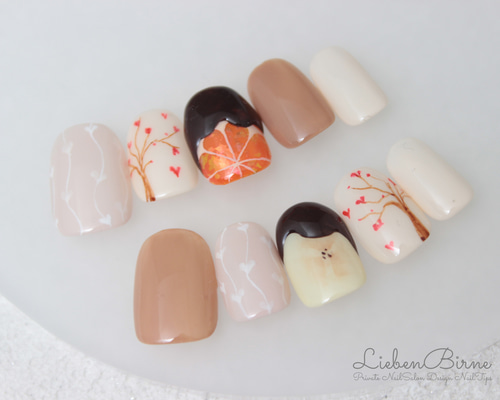 チョコかけフルーツのネイル＊Bi ネイルチップ（つけ爪） LiebenBirne