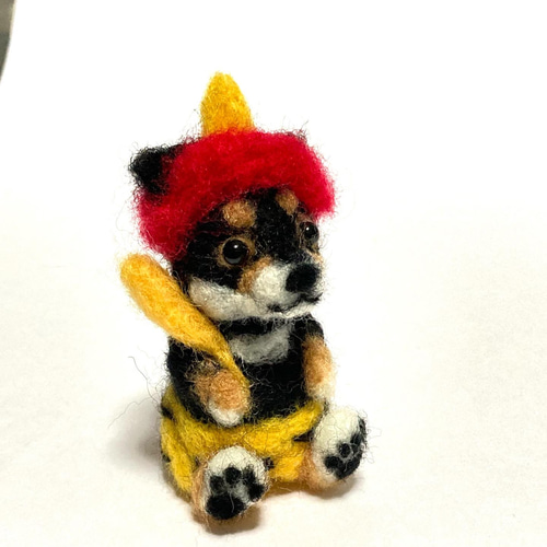 オーダー見本 黒柴犬 柴犬 羊毛フェルト黒柴犬 節分飾り 羊毛