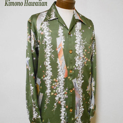 着物アロハシャツ Kimono Hawaiian Shirt AL-700/L 10枚目の画像