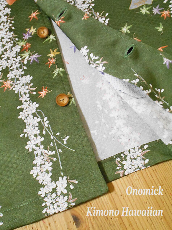 着物アロハシャツ Kimono Hawaiian Shirt AL-700/L 8枚目の画像