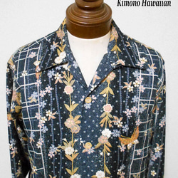 着物アロハシャツ Kimono Hawaiian Shirt AL-702/L 2枚目の画像